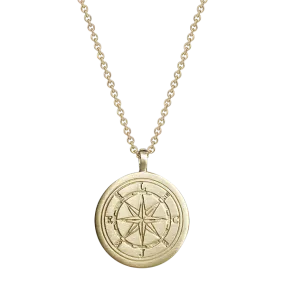 10K Gold Compass Pendant