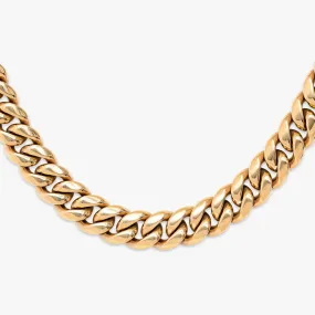 14MM Solid Gold Cuban Link Chain