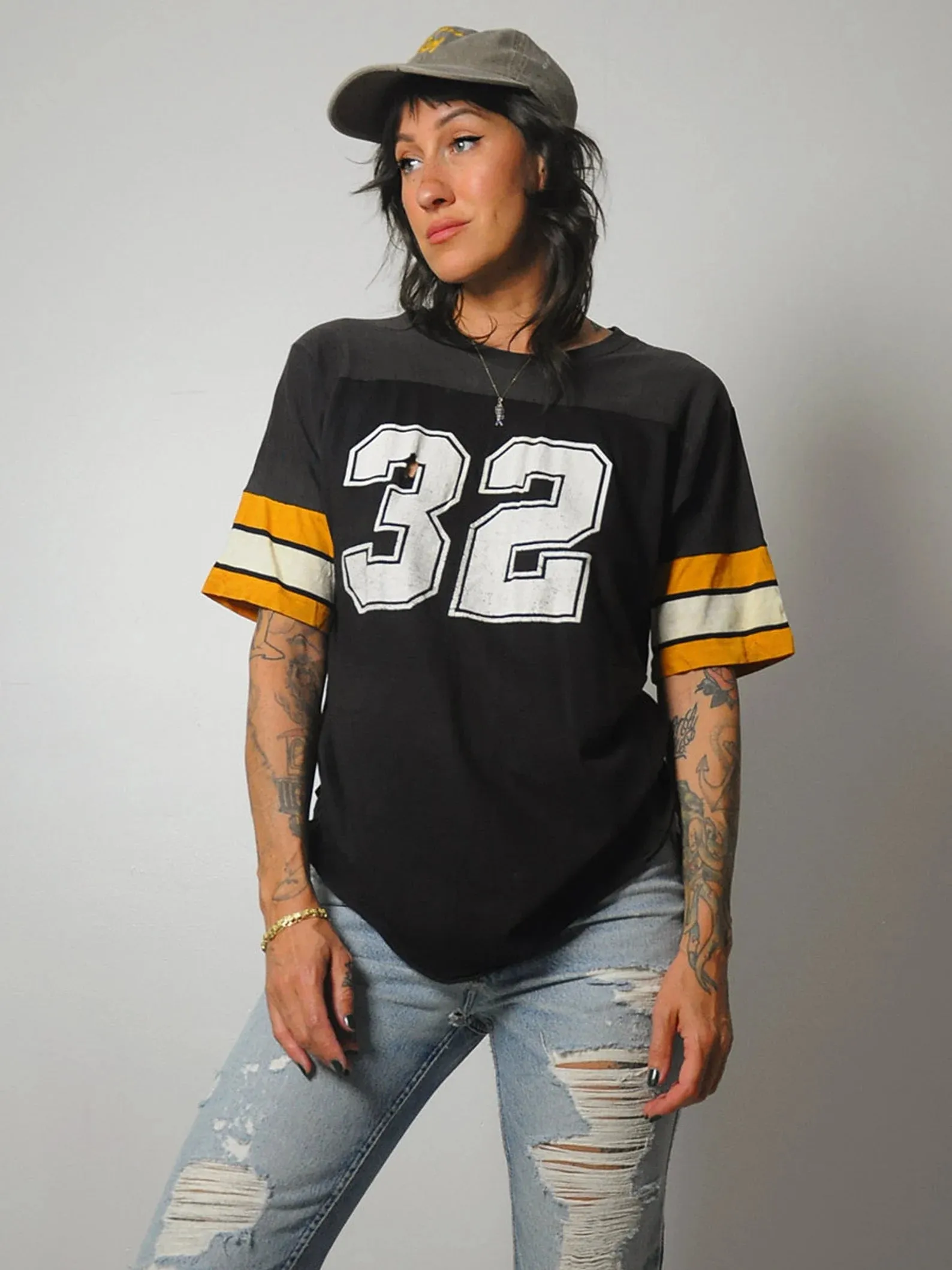 1970's #32 Distressed Varsity Tee