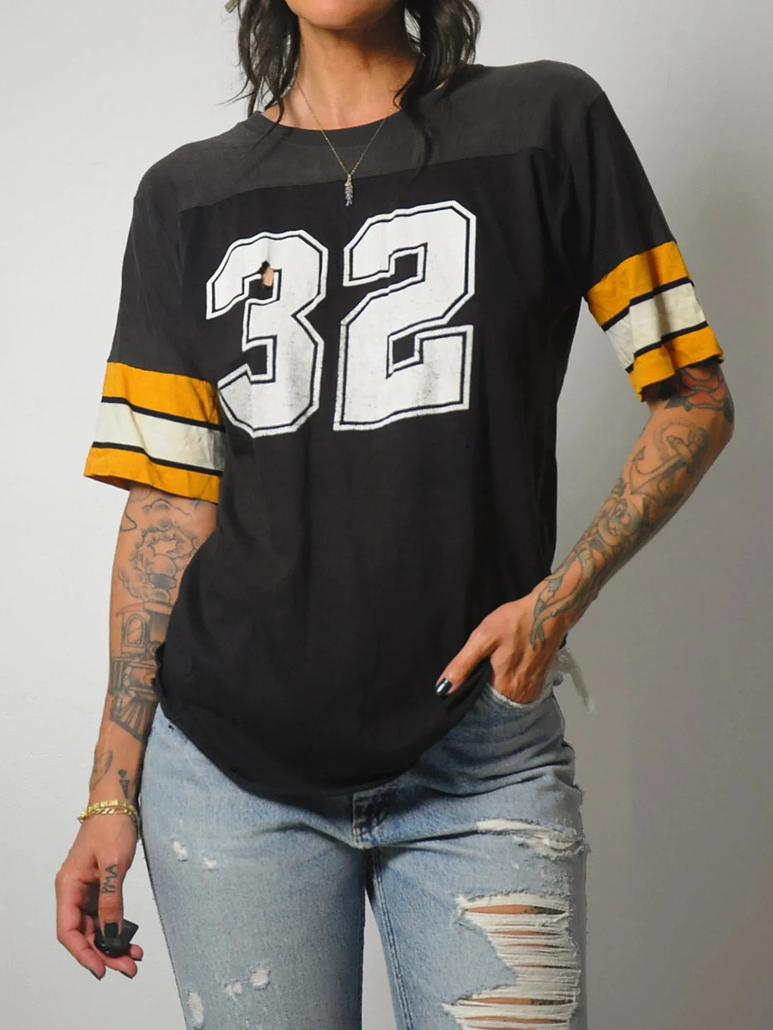 1970's #32 Distressed Varsity Tee