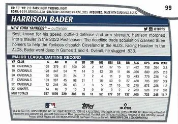 2023 Topps Big League Harrison Bader #99 New  York Yankees