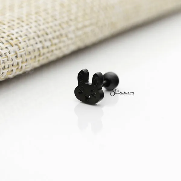 316L Surgical Steel Rabbit Barbell for Tragus, Cartilage, Conch, Helix Piercing and More