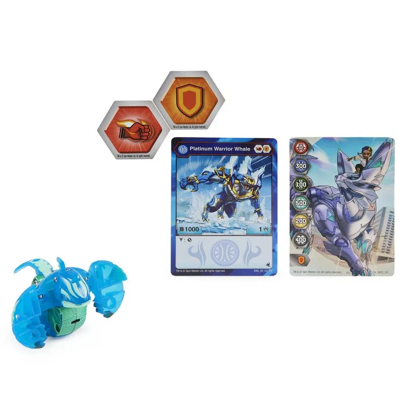 Bakugan Evolutions Platinum Series Die-Cast Warrior Whale Blue/Aqua