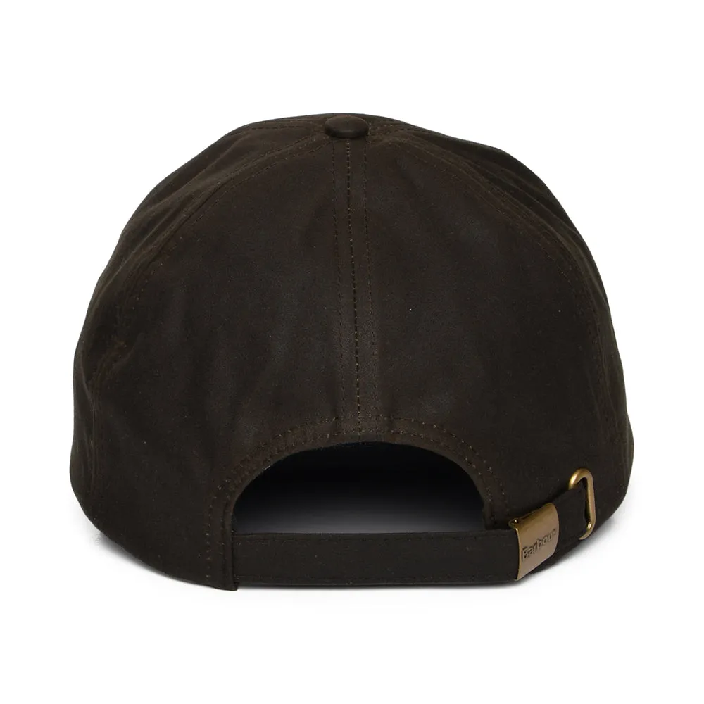 Barbour Hats Belsay Waxed Cotton Baseball Cap - Olive