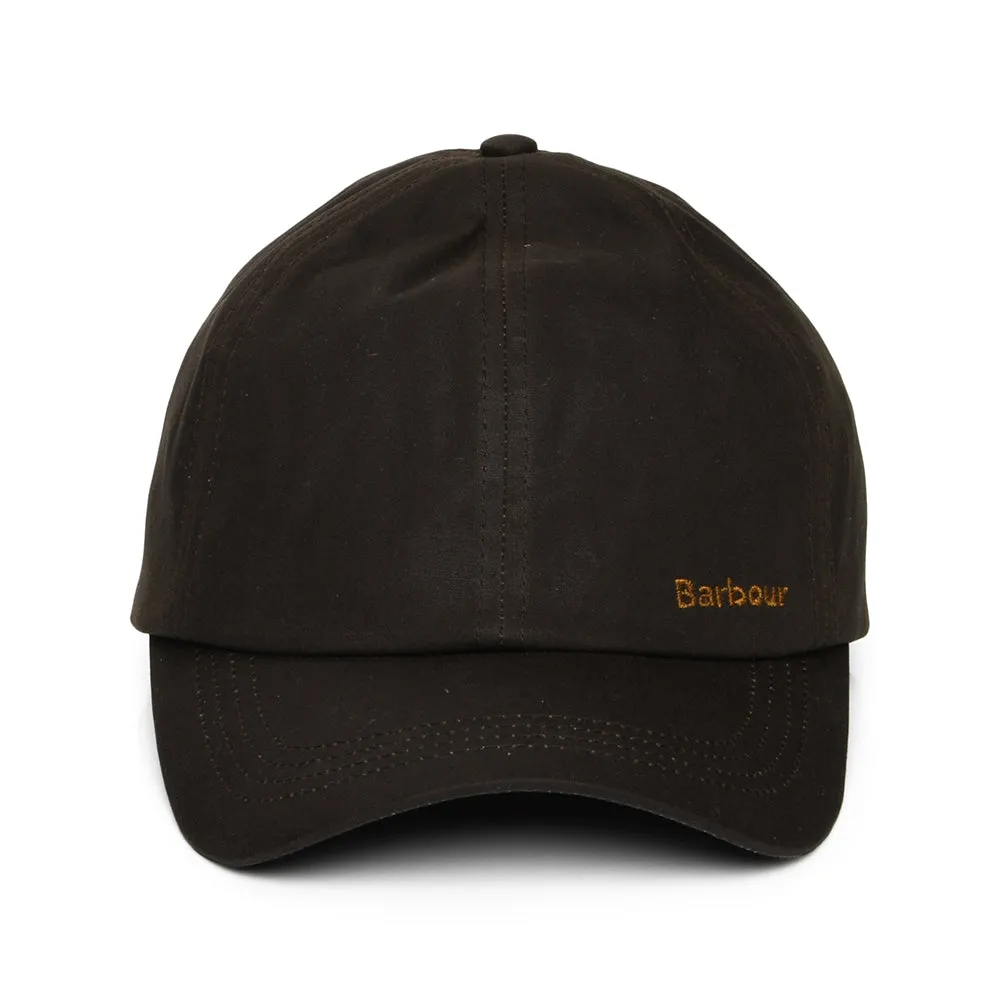 Barbour Hats Belsay Waxed Cotton Baseball Cap - Olive