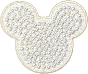 Blanc Disney Mickey Mouse Pearl Patch