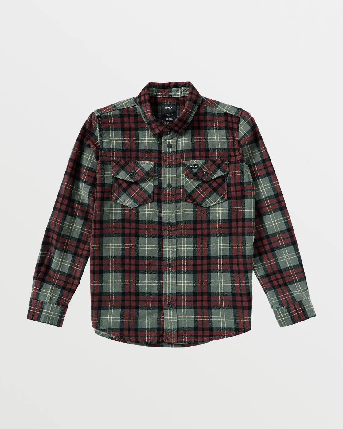 Boys Freeman Cord Print Long Sleeve Corduroy Shirt - College Green