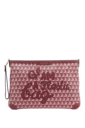 CLUTCH BAG WITH PLASTIC BAG MOTIF