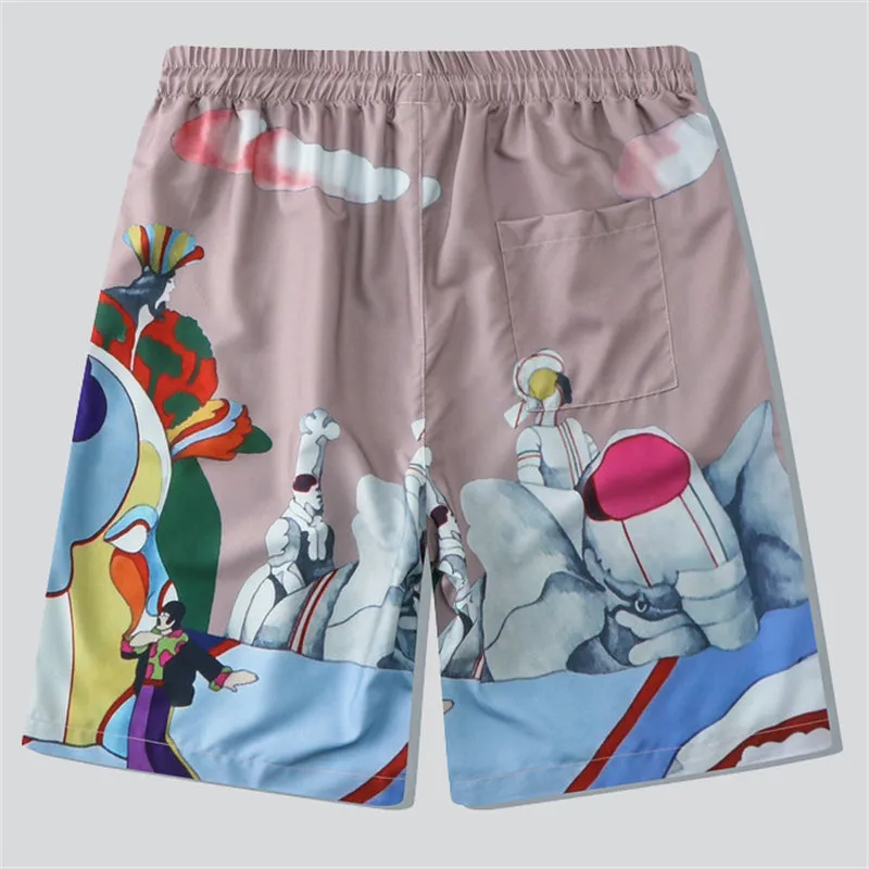 Colourful Character Abstract Print Vintage Short Sets