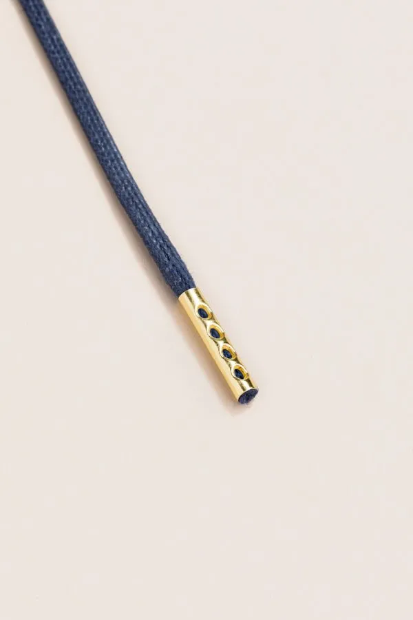 Dark Blue | Round Waxed Shoelaces