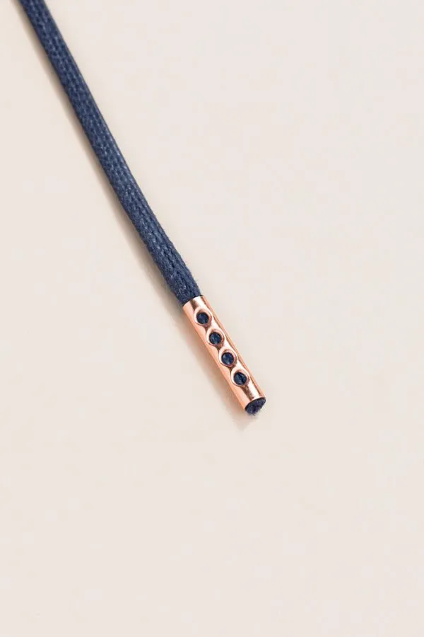 Dark Blue | Round Waxed Shoelaces