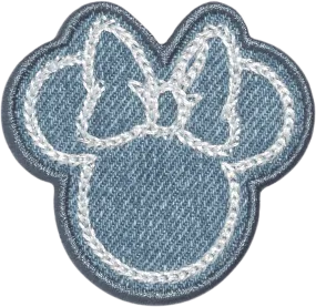 Denim Minnie Mouse Silhouette Patch