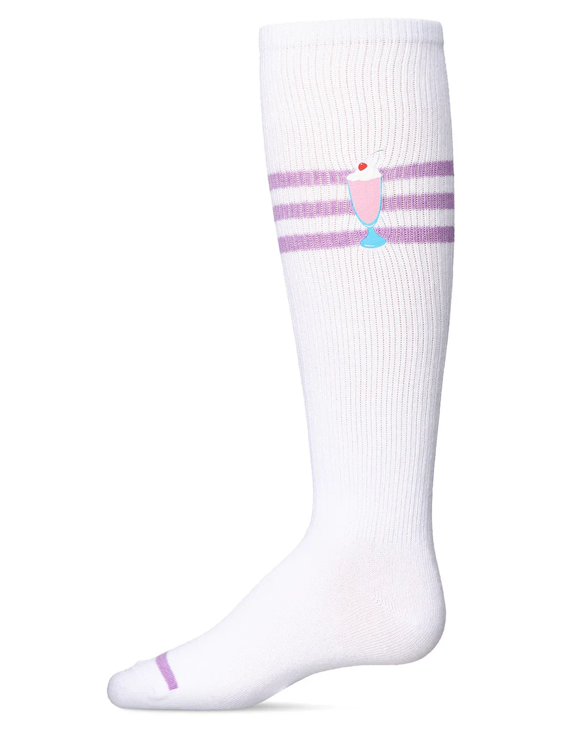 Girls' Summer Sweets Varsity Cotton Blend Knee High Sock