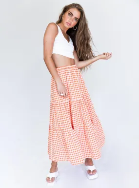 Hale Midi Skirt Orange