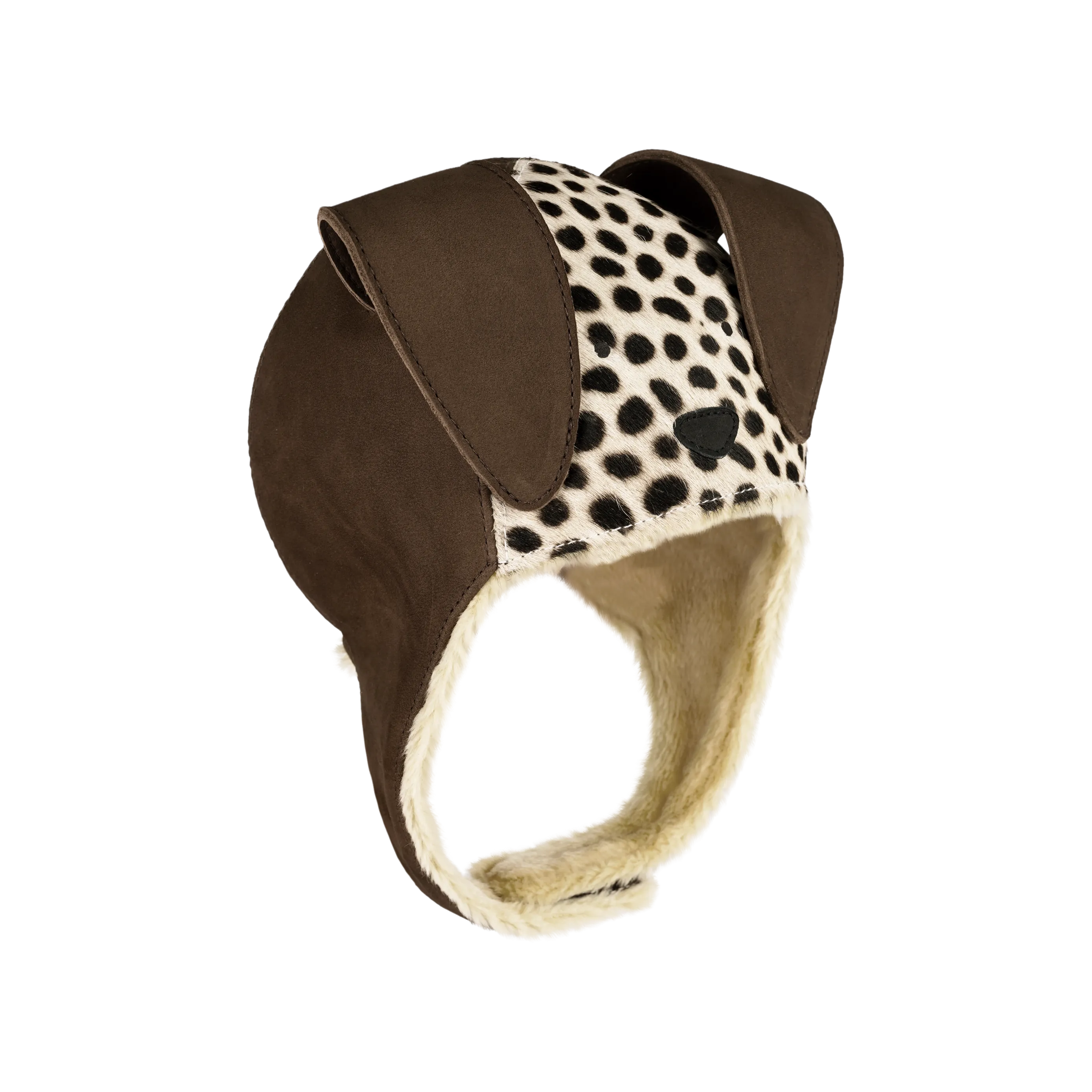 Kapi Exclusive Hat | Dalmatian | Black Spotted Cow Hair