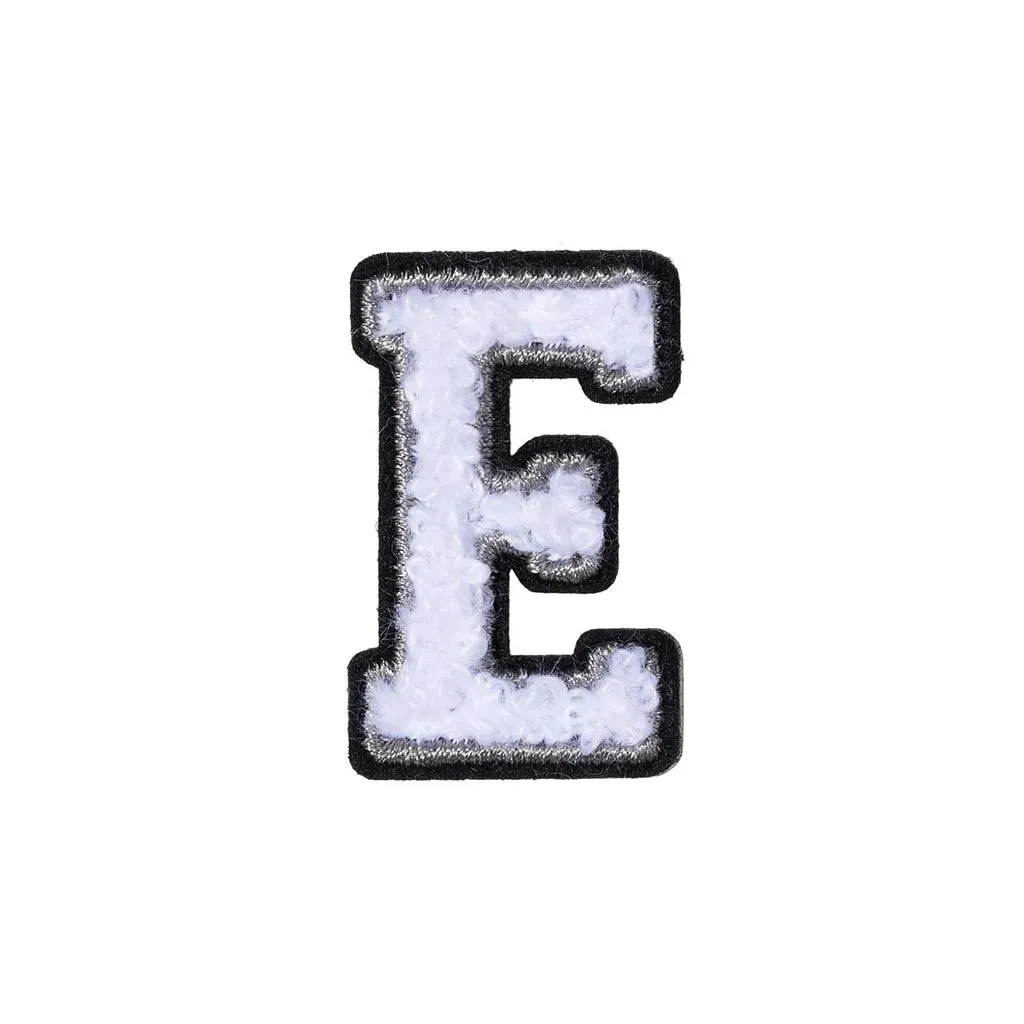 Letter E Patch - E Black/White