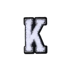 Letter K Patch - K Black/White