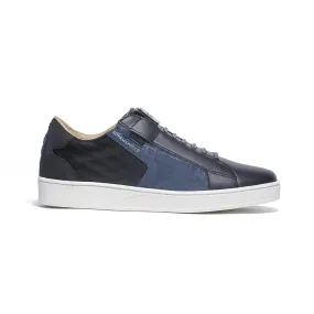 Men's Adelaide Black Blue Leather Sneakers 02694-995