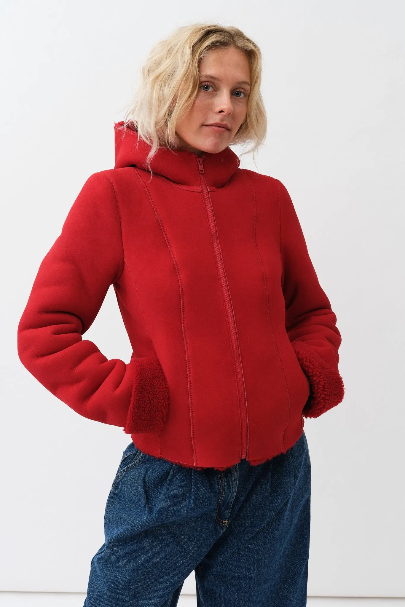 Milena Jacket — Racing Red