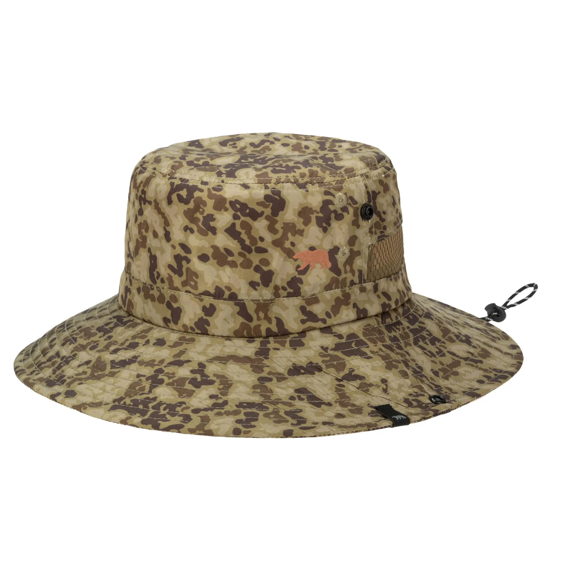 Outdoor Boonie Hat with Neck Flap and Adjustable Chin Cord