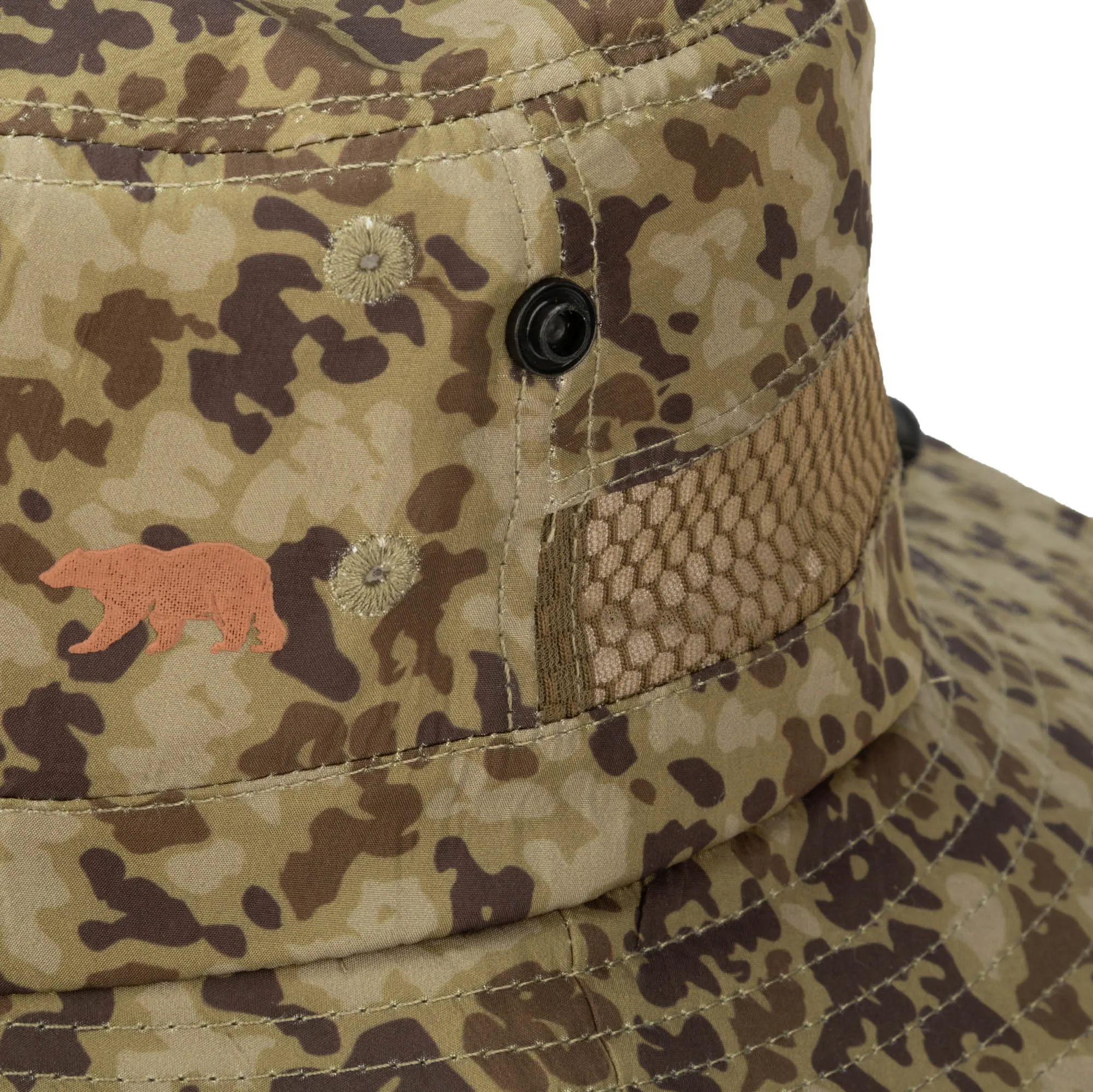 Outdoor Boonie Hat with Neck Flap and Adjustable Chin Cord