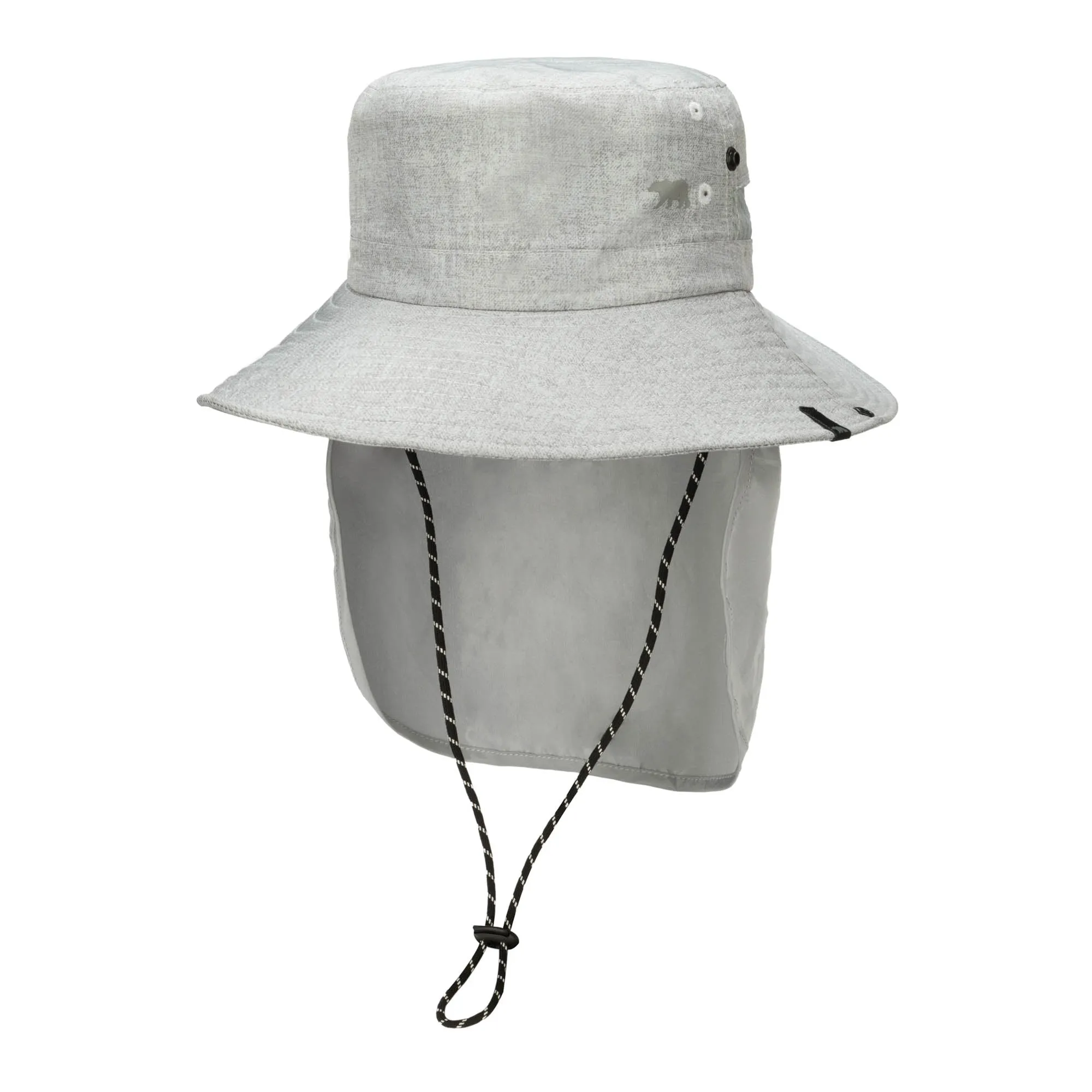 Outdoor Boonie Hat with Neck Flap and Adjustable Chin Cord