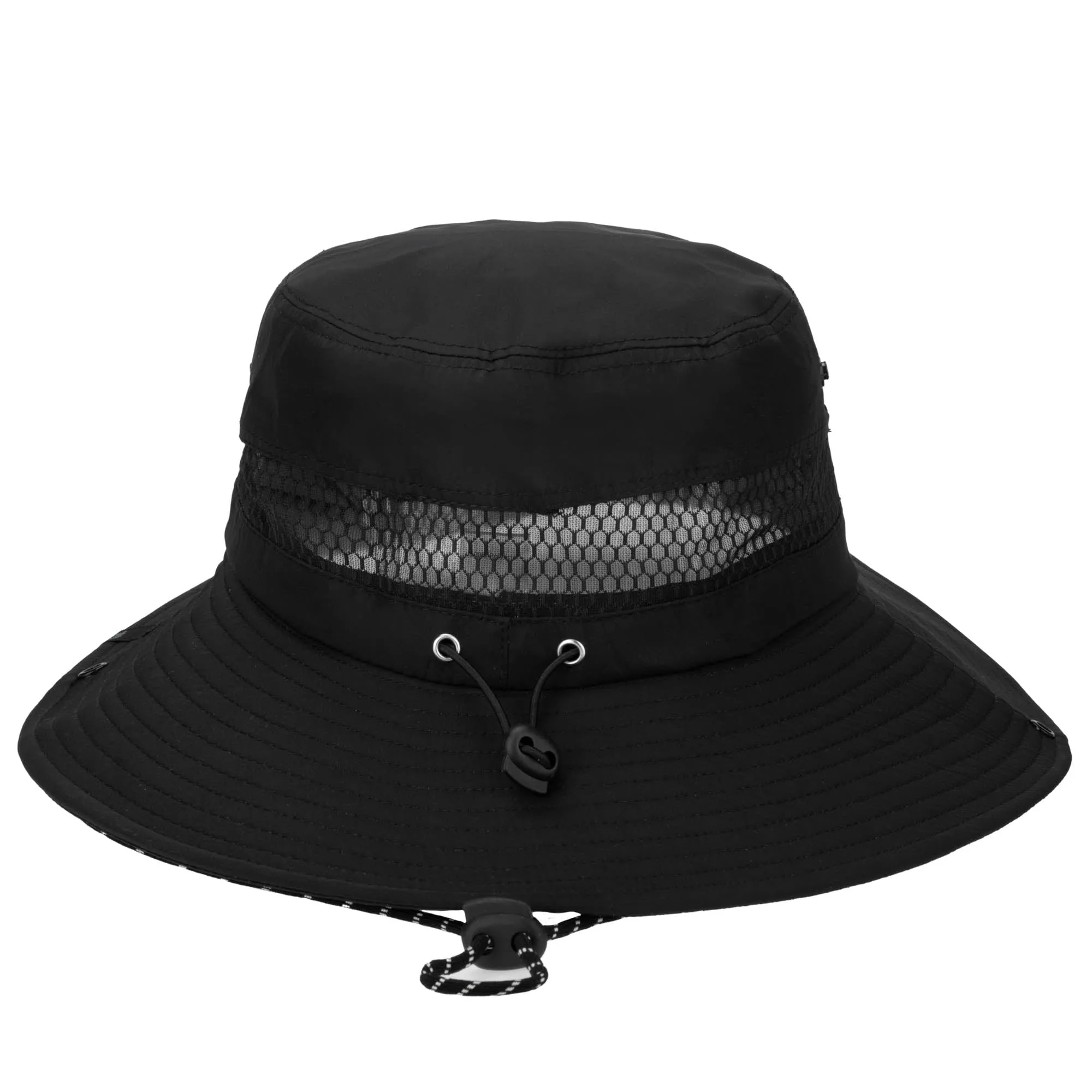 Outdoor Boonie Hat with Neck Flap and Adjustable Chin Cord