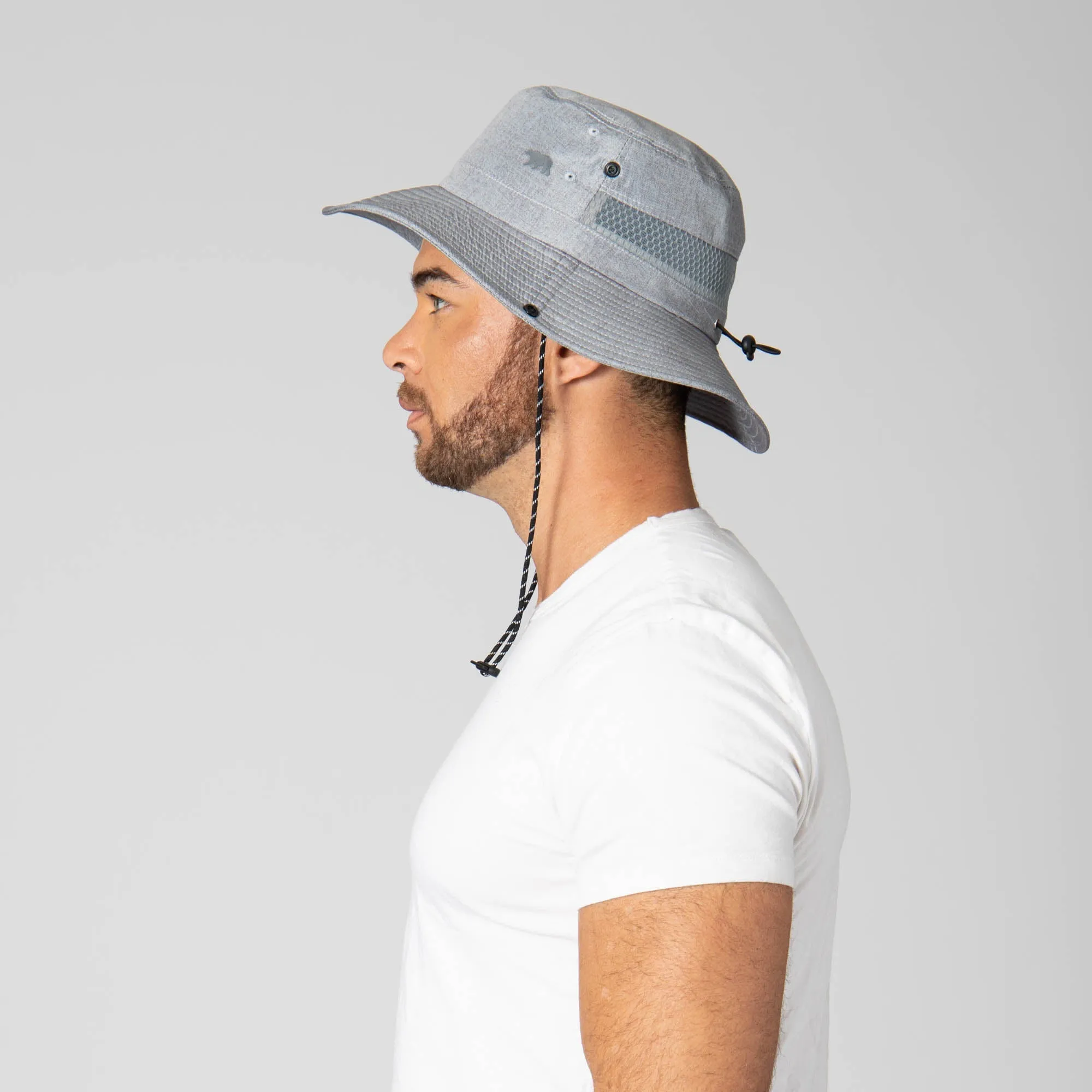 Outdoor Boonie Hat with Neck Flap and Adjustable Chin Cord