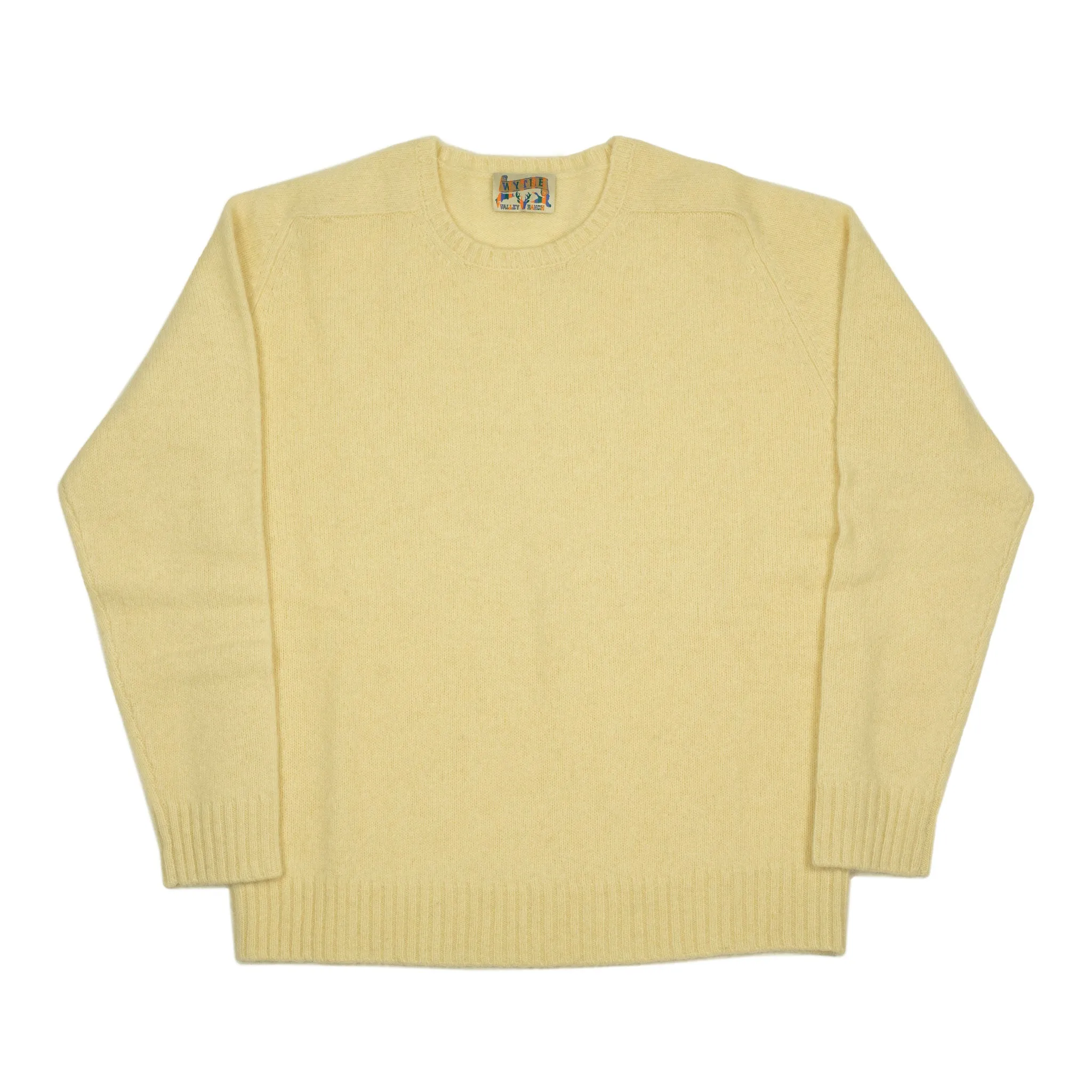 Saddle shoulder sweater in Creamptop washed shetland wool (restock)