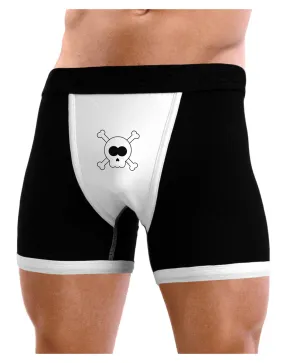 Skull and Crossbones Halloween Mens Boxer Brief Underwear