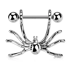 Spider Nipple Shield Ring - Silver