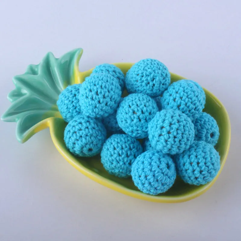 Wholesale 10PCS 16mm Wooden Cotton Thread Crochet Yarn Balls