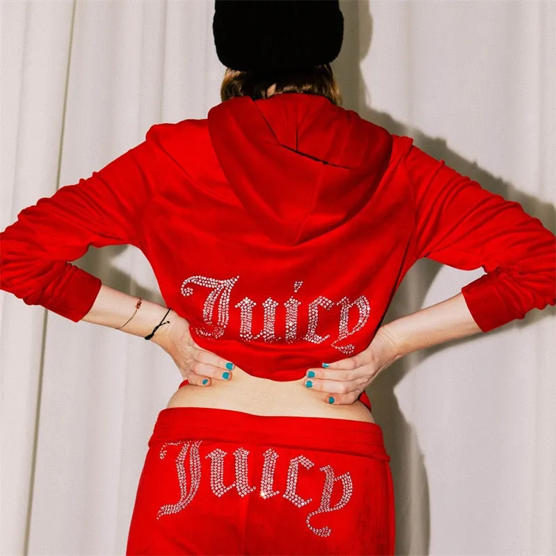 Women Velvet Juicy Sweatshirt